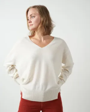 v-neck sweater - ivory
