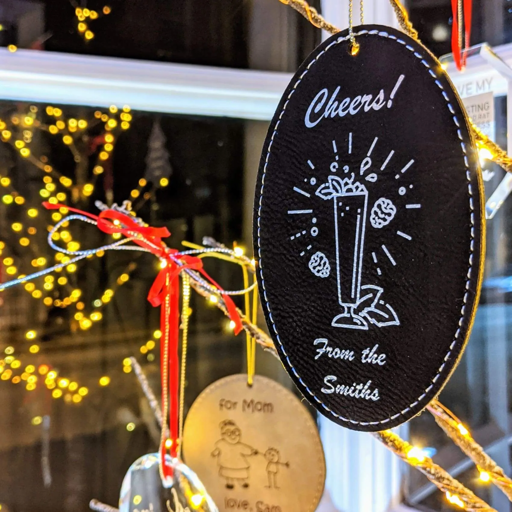 Vegan Leather Ornament - Multiple Shapes