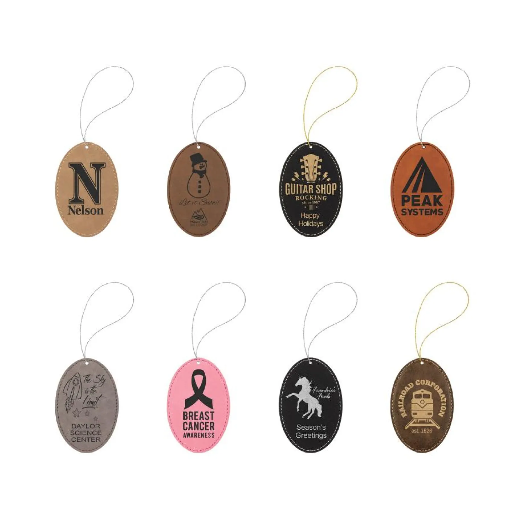 Vegan Leather Ornament - Multiple Shapes