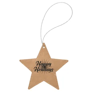 Vegan Leather Ornament - Multiple Shapes