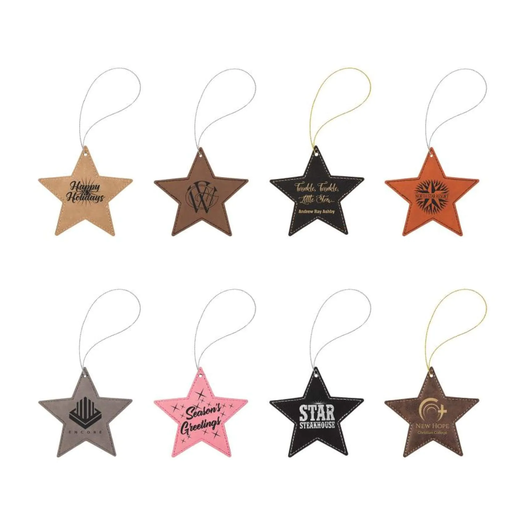 Vegan Leather Ornament - Multiple Shapes