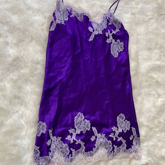 Victoria’s Secret Slip Night Gown Lace Satin Lilac small night sexy purple small