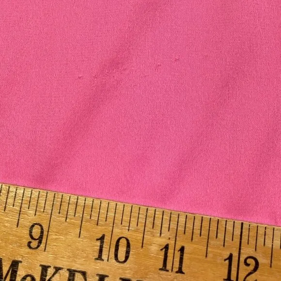 Vintage 70s Bright Pink Lace &amp; Silky Nylon Empire Waist Nightgown Dress
