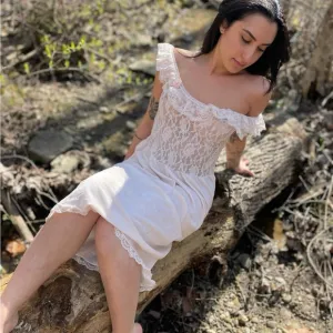 Vintage lace slip dress