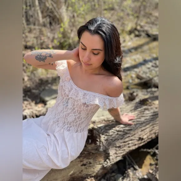 Vintage lace slip dress