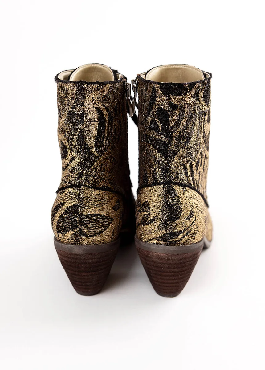 Virginia Boot in Gold Lace