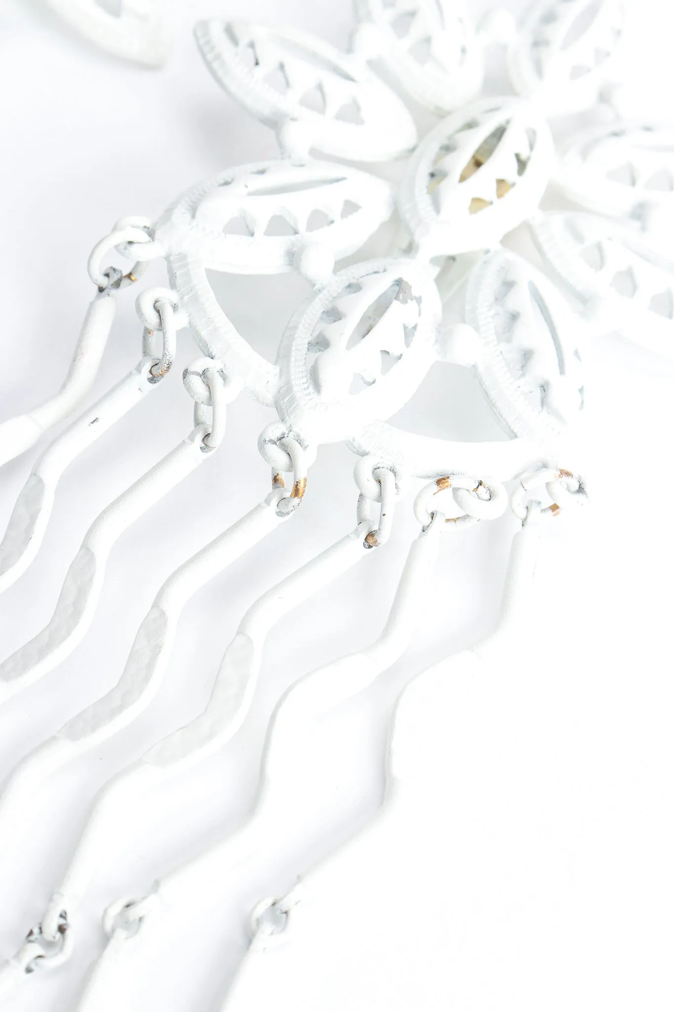 White Flower Fringe Earring