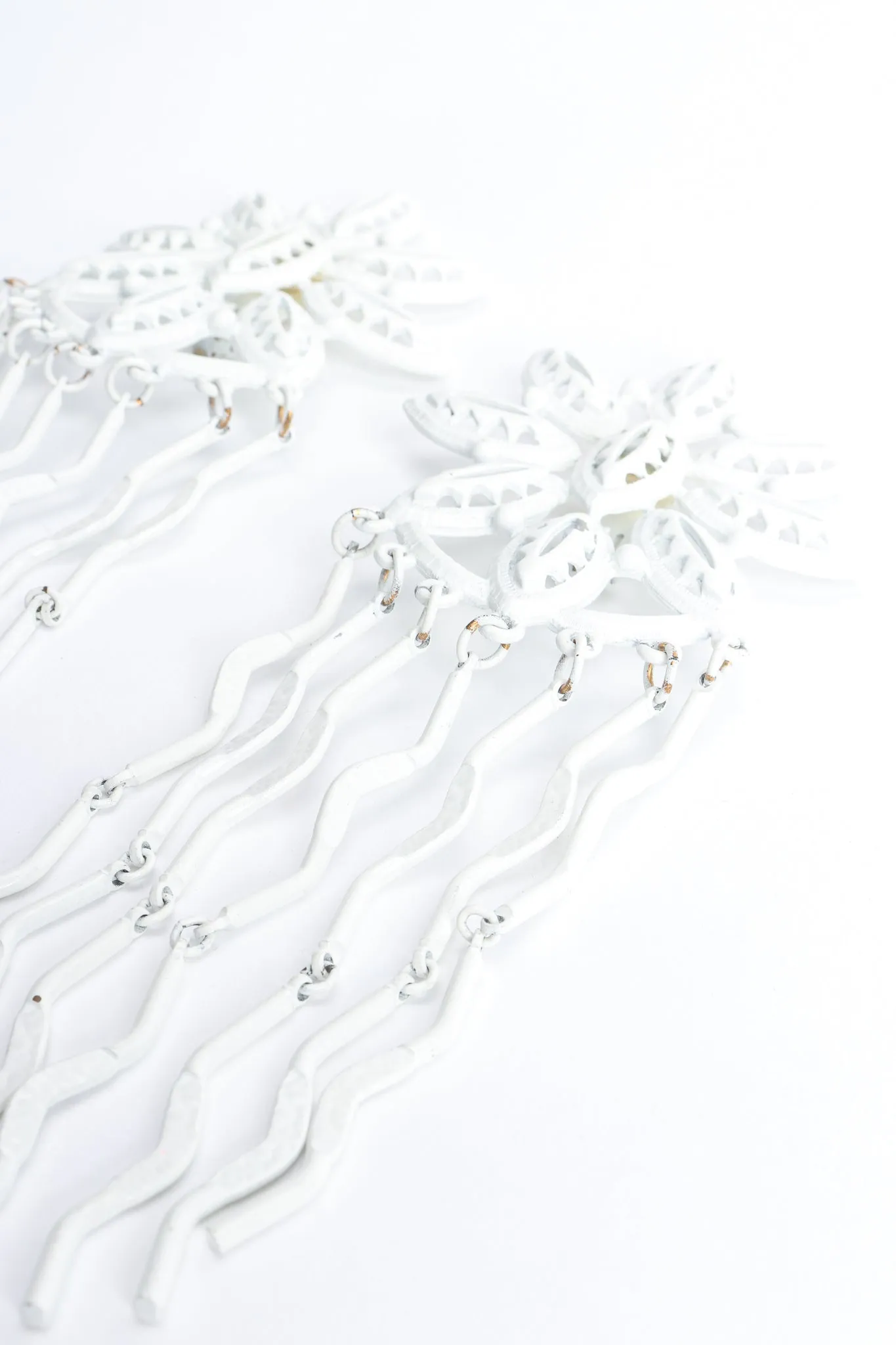 White Flower Fringe Earring