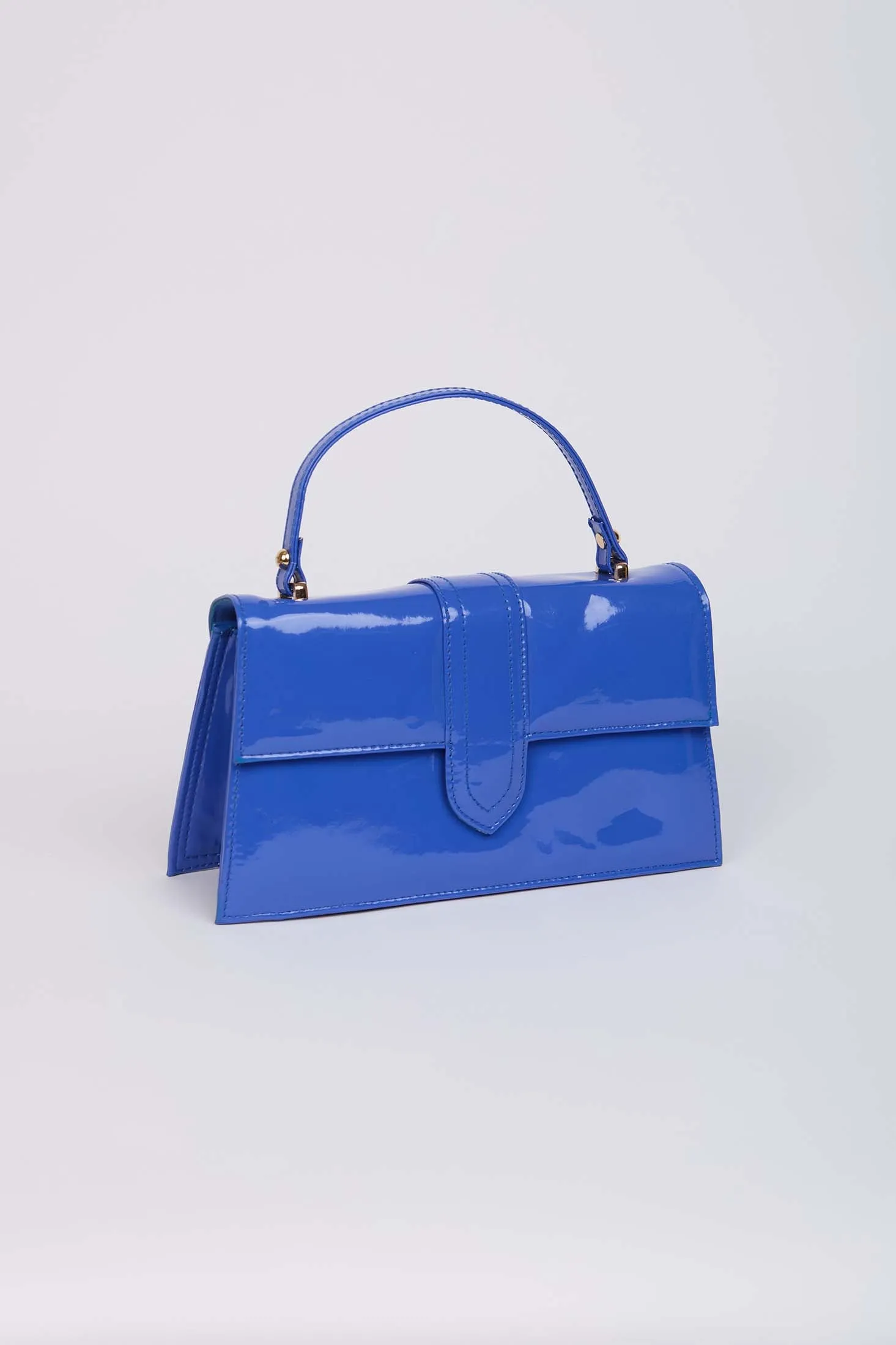Women Bag Faux Leather Blue