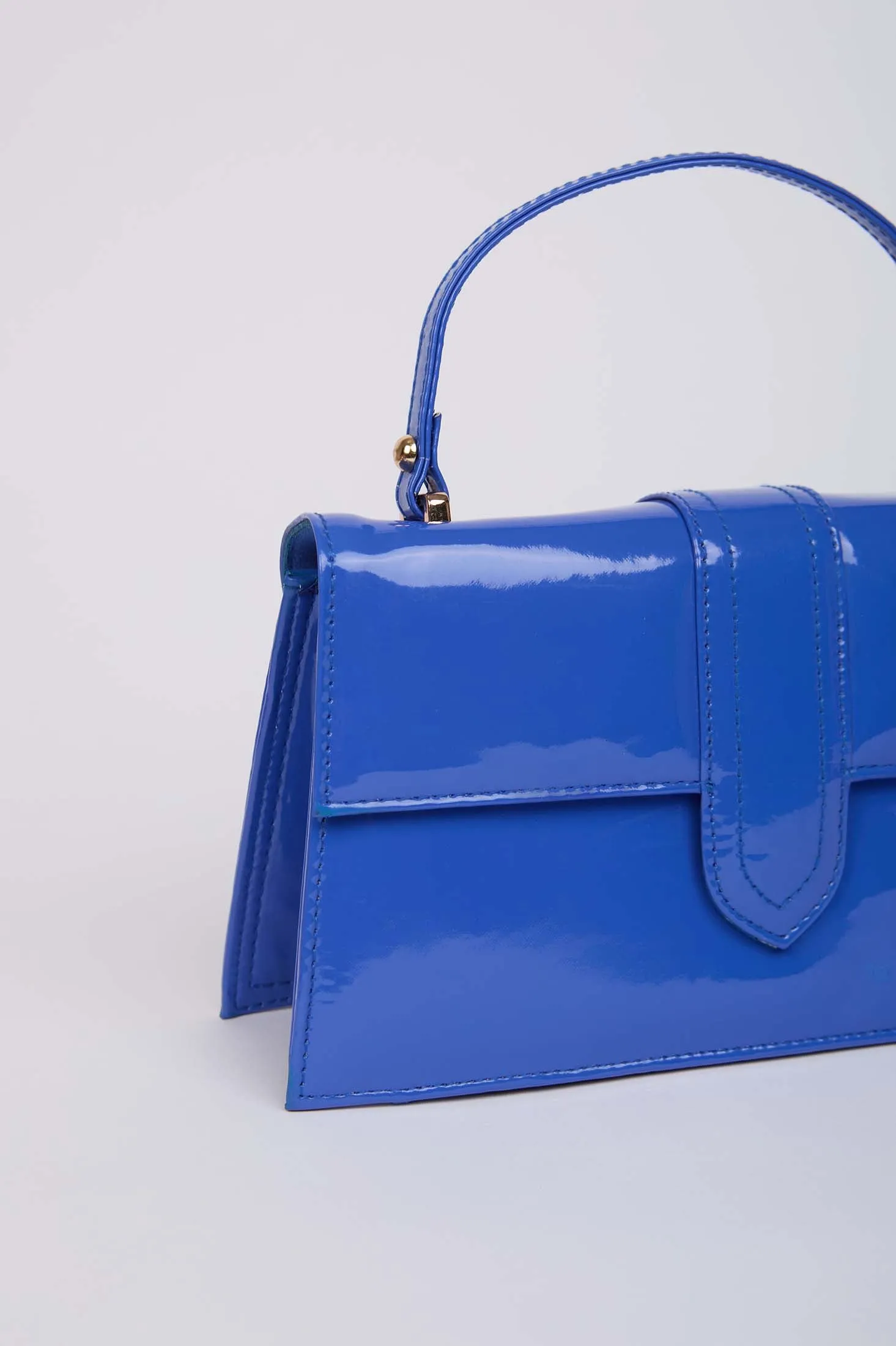 Women Bag Faux Leather Blue