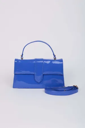 Women Bag Faux Leather Blue