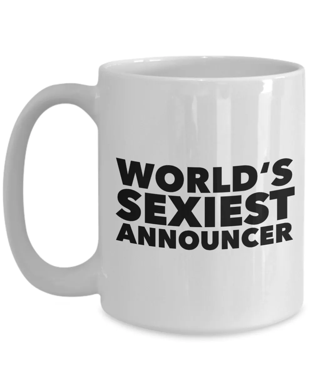 World's Sexiest Announcer Mug Gift Ceramic Coffee Cup