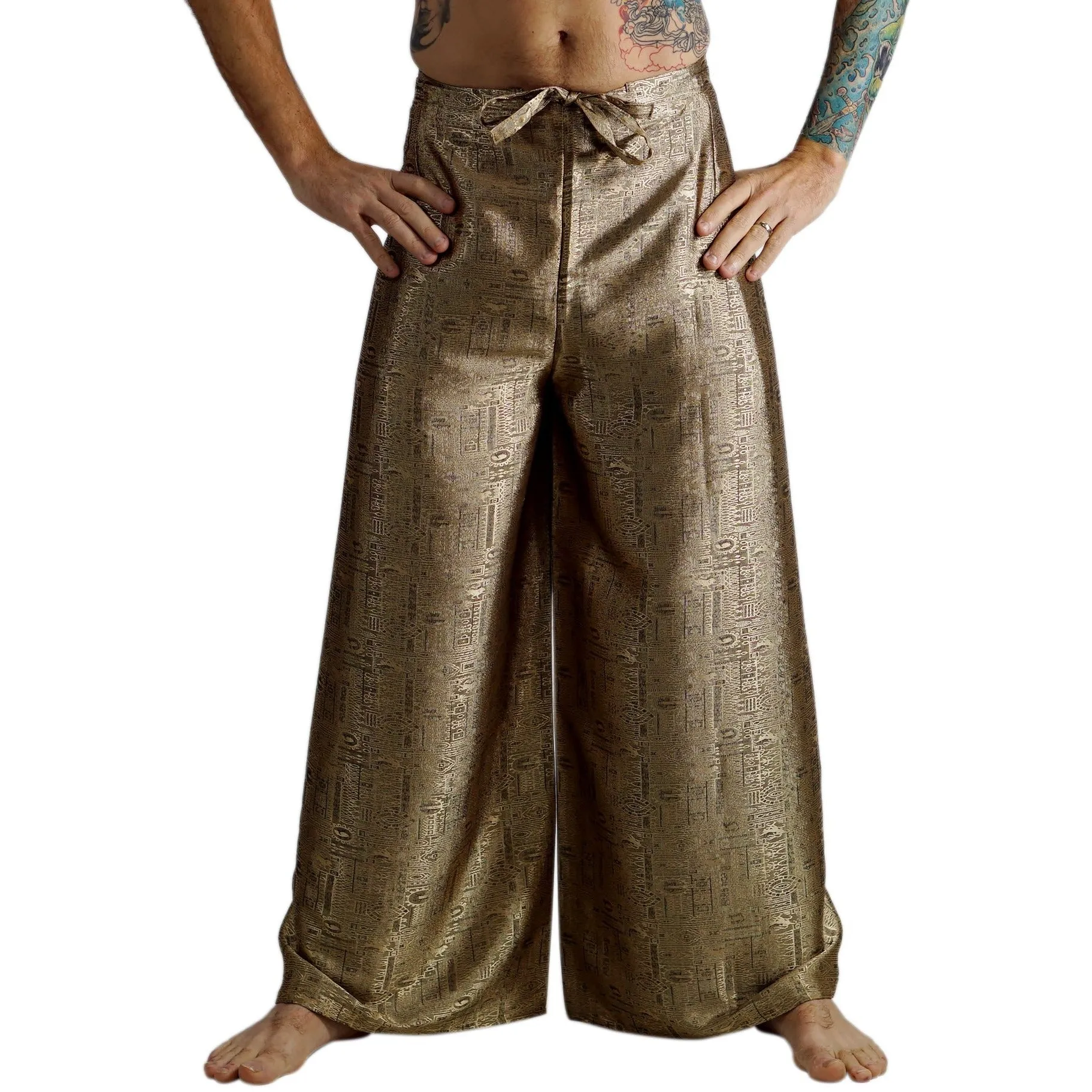 'Wrap Pants' Pirate Silk - Gold