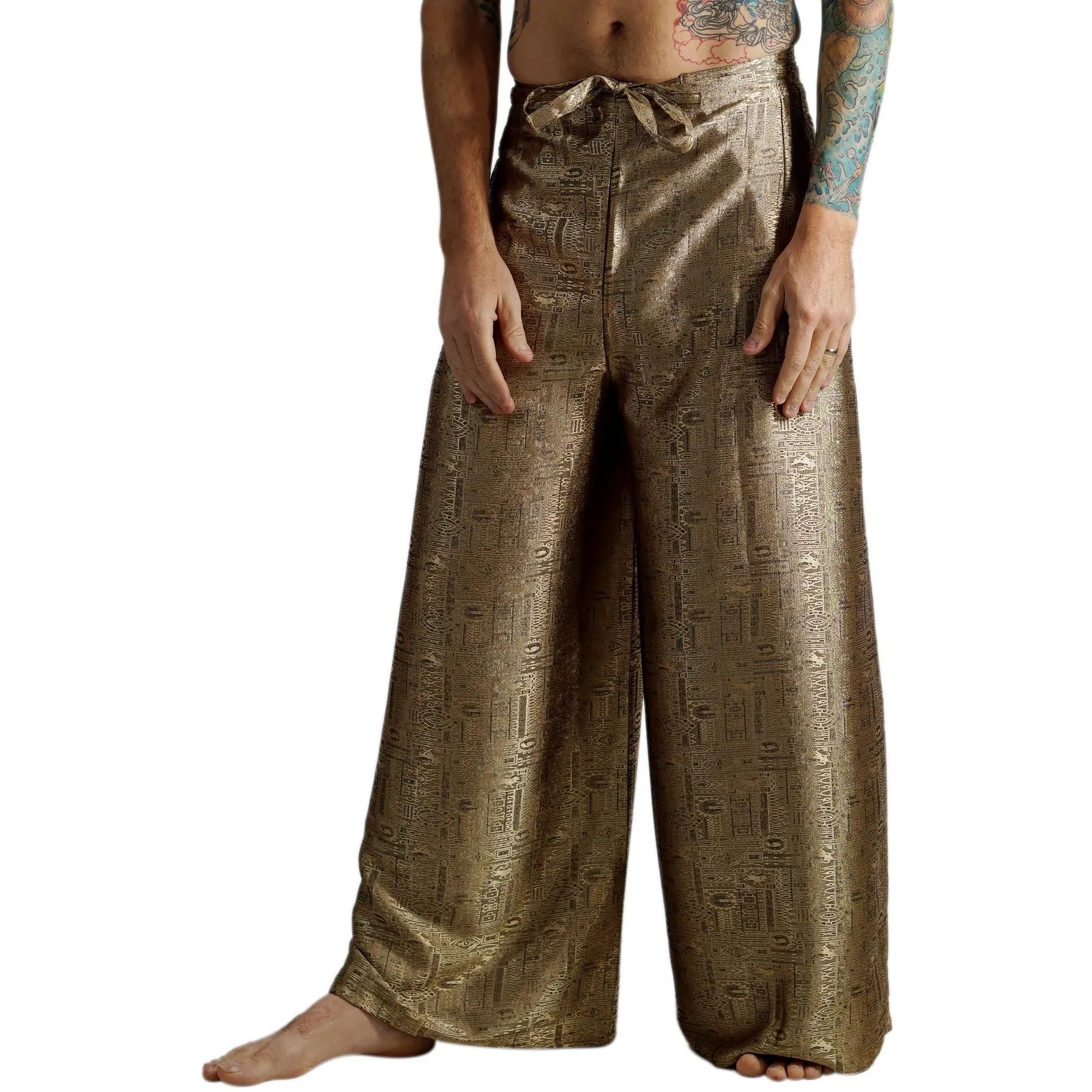 'Wrap Pants' Pirate Silk - Gold