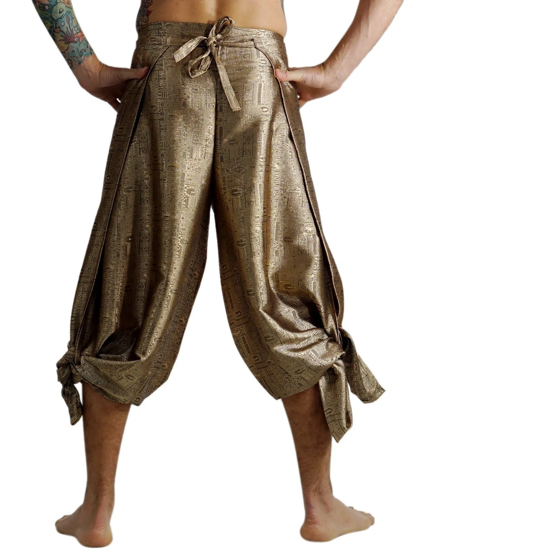 'Wrap Pants' Pirate Silk - Gold