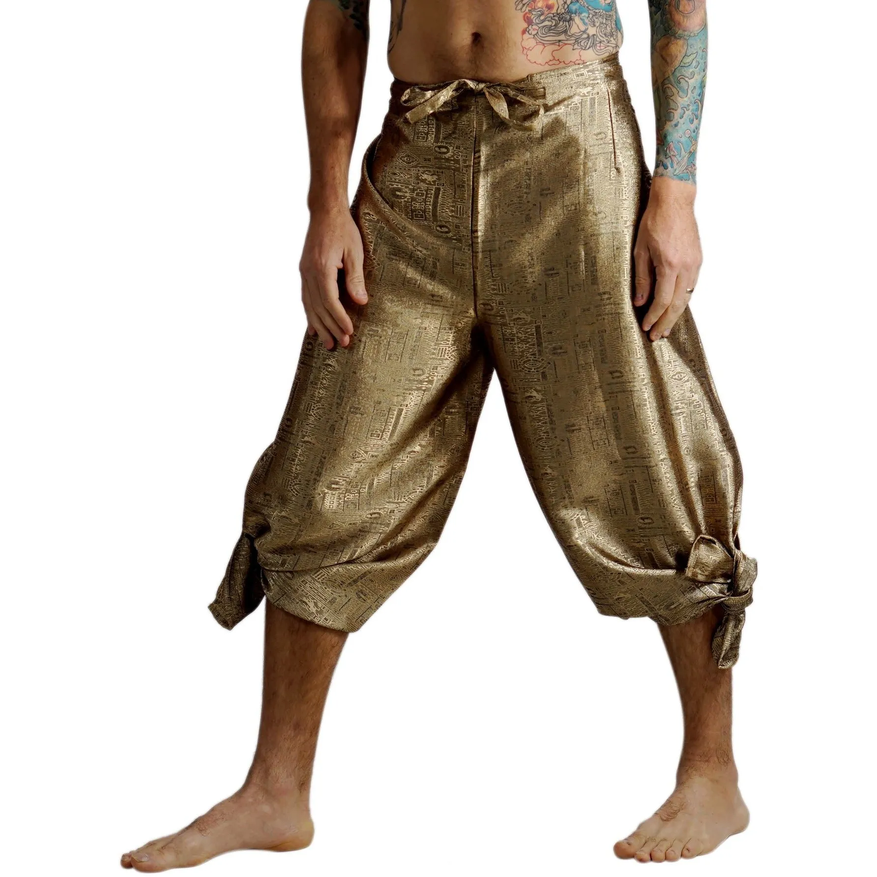 'Wrap Pants' Pirate Silk - Gold