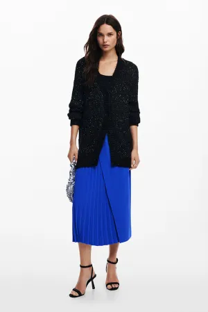Xining Pleated Skirt in Blue Klein