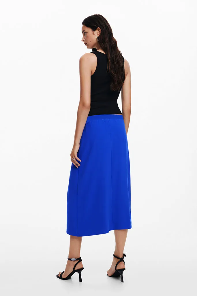 Xining Pleated Skirt in Blue Klein