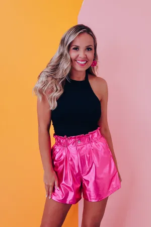 Y Back Halter Neck Crop Top - Black