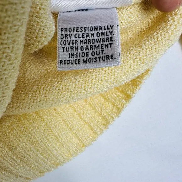 Y2K St John Sport Sz M Cardigan Tank Set Top Twin Cream Quiet Luxury Wool Blend‎