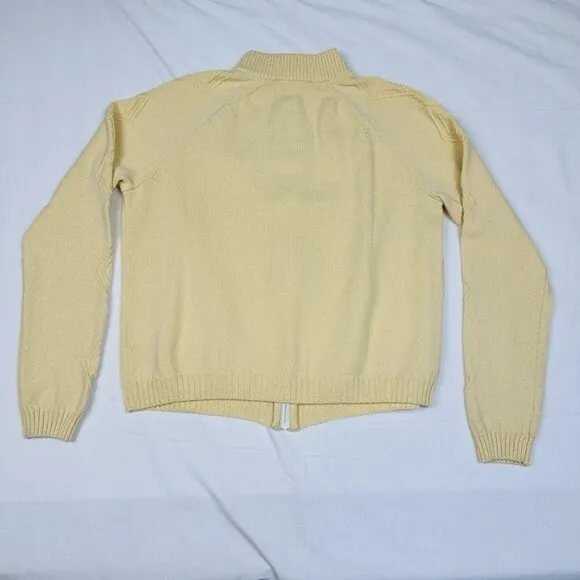 Y2K St John Sport Sz M Cardigan Tank Set Top Twin Cream Quiet Luxury Wool Blend‎