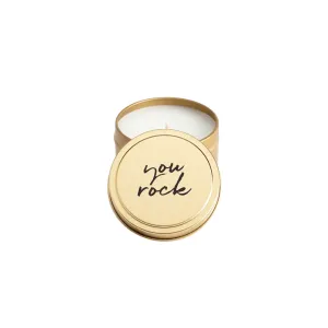 You Rock Travel Tin Candle