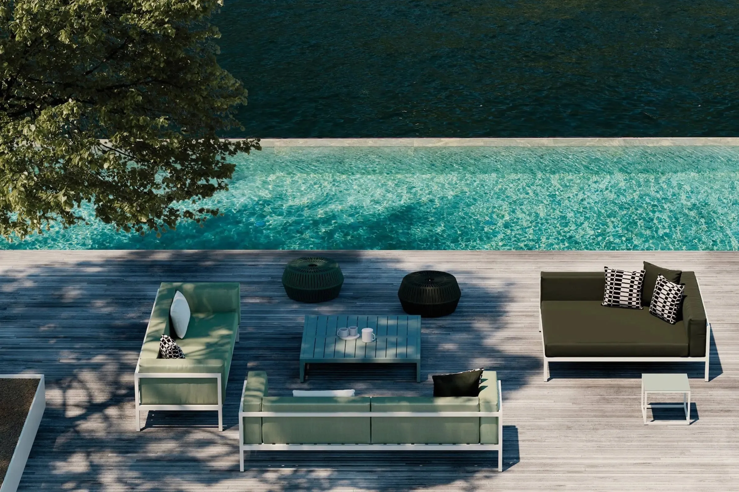 ZigZag Outdoor Pouf